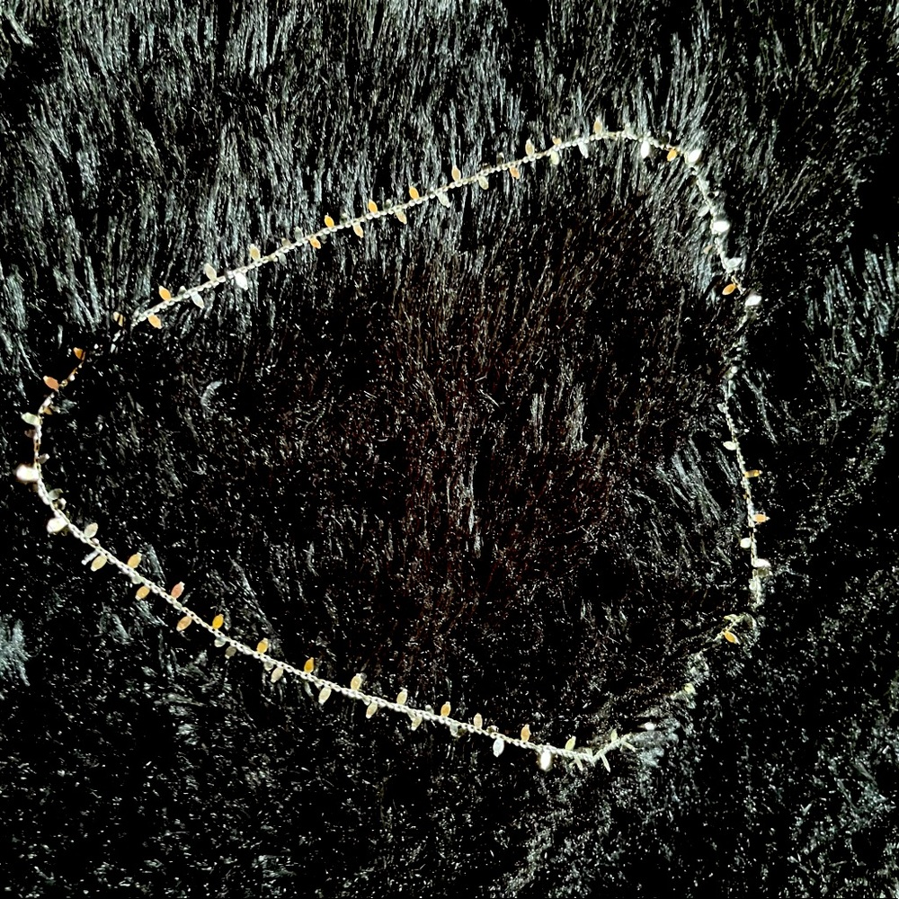 Silver sparking necklace